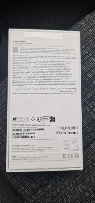 iPhone 16 Pro Max 256GB White Titanium