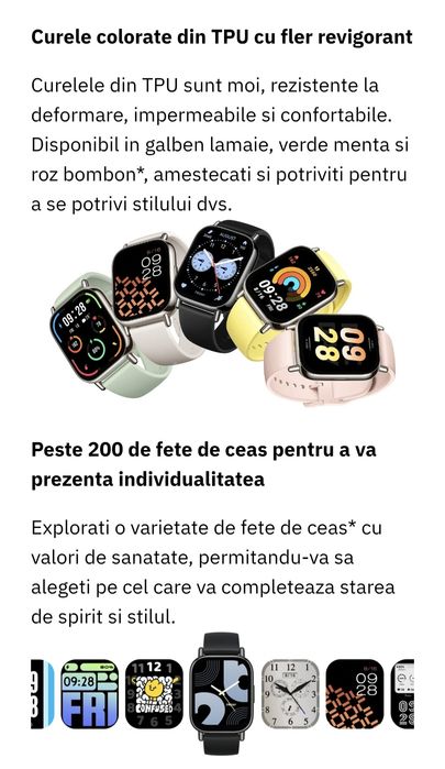 Smartwatch xiaomi Redmi watch 5 lite black sigilat
