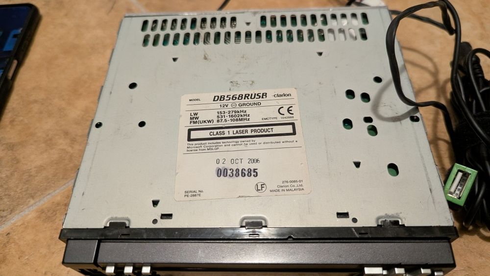 Cd player auto cu usb Clarion DB568RUSB