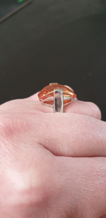 Inel argint piatra semipretioasa citrin