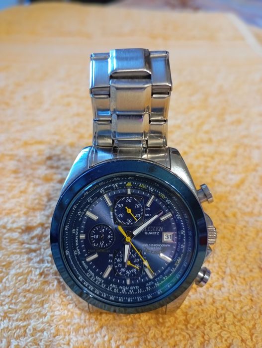 Часовник Citizen Blue Angels Eko-Drive World Chronograph