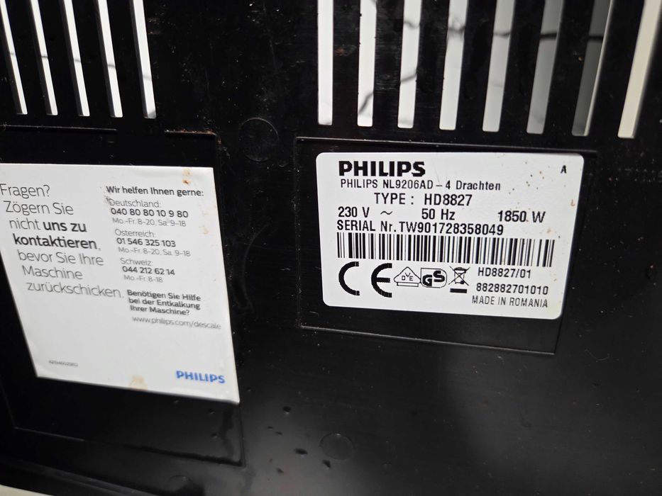 Espressor Automat Philips HD8827/01 3000 Series Aparat cu Cafea Boabe Saeco Minuto