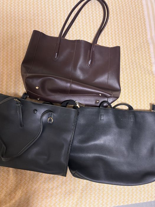 Сумки-шопперы коричневые и черные