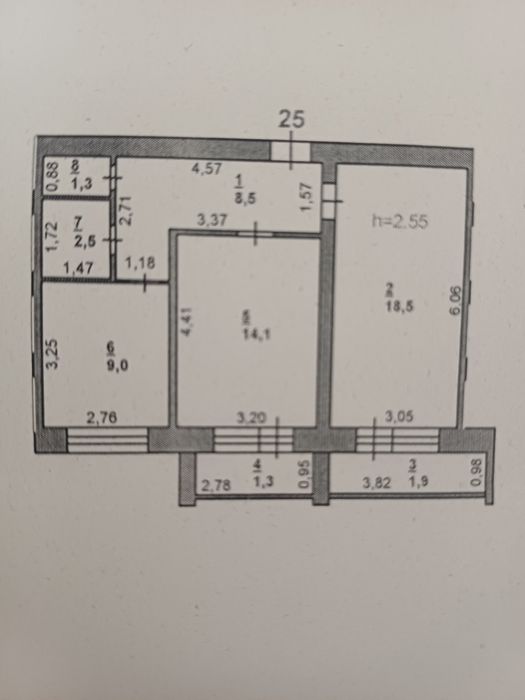 Продам 2-х ком.квартиру