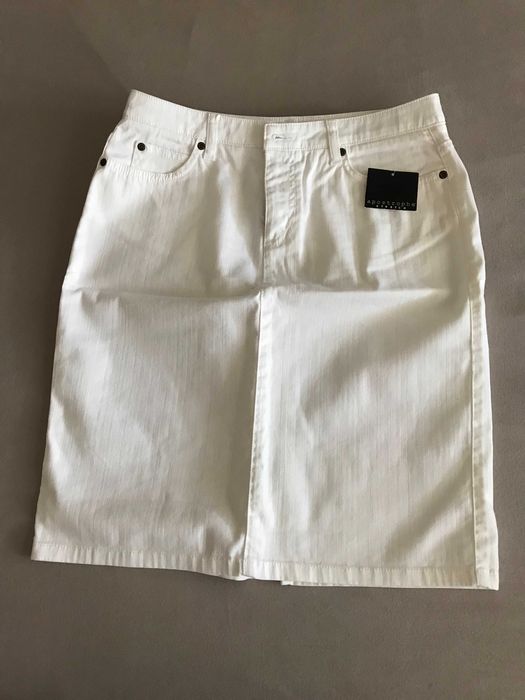 Fusta alba din denim / whitejeans