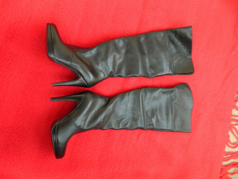 Cizme de piele naturala peste genunchi marimea 38