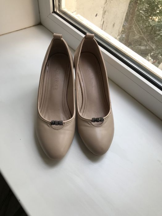 Туфли бежевые, турецкие, размер 35