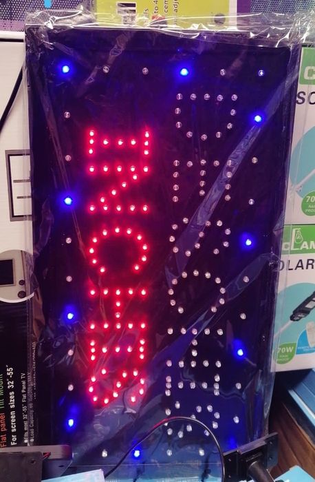 Panou Publicitar Reclama LED Inchis Deschis Caffe magazin mixt un