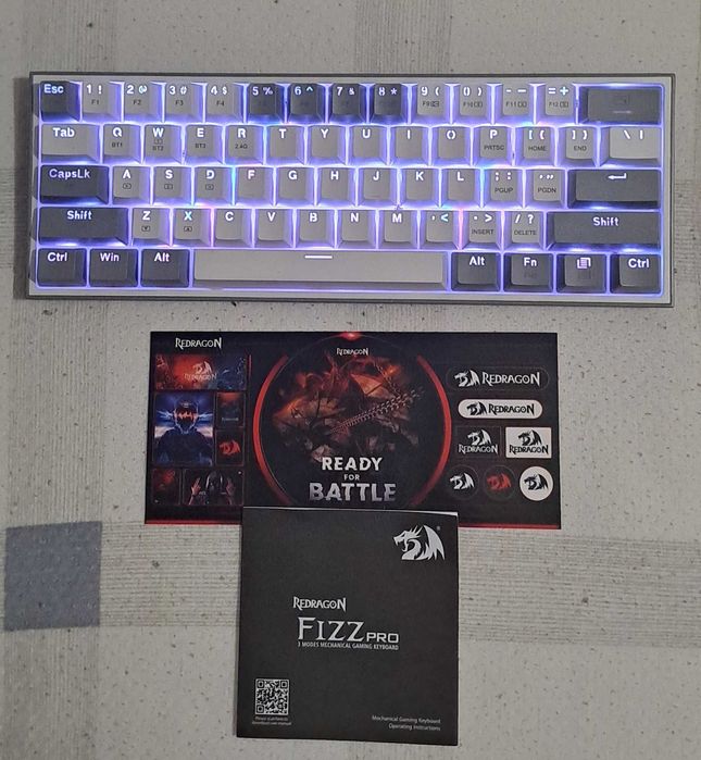 Redragon K617 Fizz 60% Tastatura RGB Gaming+lubrifiată de mine.
