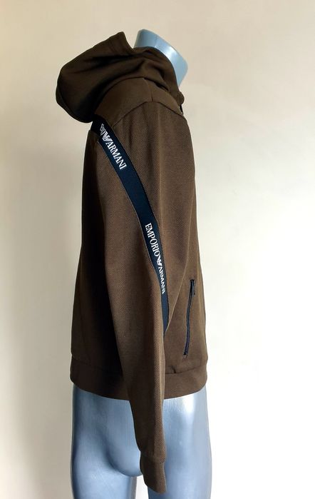 Emporio Armani Pique Full Zip Hoodie / XS - S ОРИГИНАЛ! Мъжко Горнище!