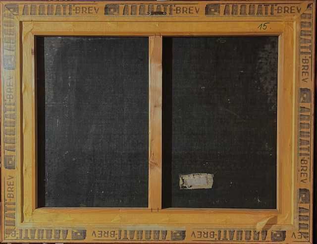 "Sat transilvan" SUPERB! Tablou VECHI, ulei/panza, semnat 80x60cm+Rama