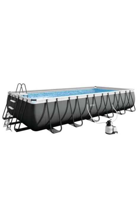 Vând piscină  dreptunghiulară aproape nouă. A fost folosită doar 3 săptămâni. Are filtru, scară și robot de curățare.