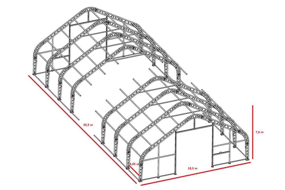 Cort industrial tip casa 18x30 M nou cu garantie