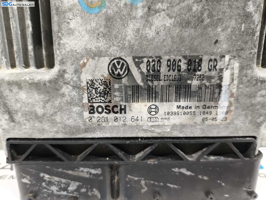 Kit Pornire Complet ECU Calculator Motor Ceas Ceasuri Instrumental Bord Cheie Chei Cip Imoblizator Volkswagen Golf 5 1.9 TDI 2004 - 2008 Cod 03G906016GR 0281012641 [L2282] [L2283]