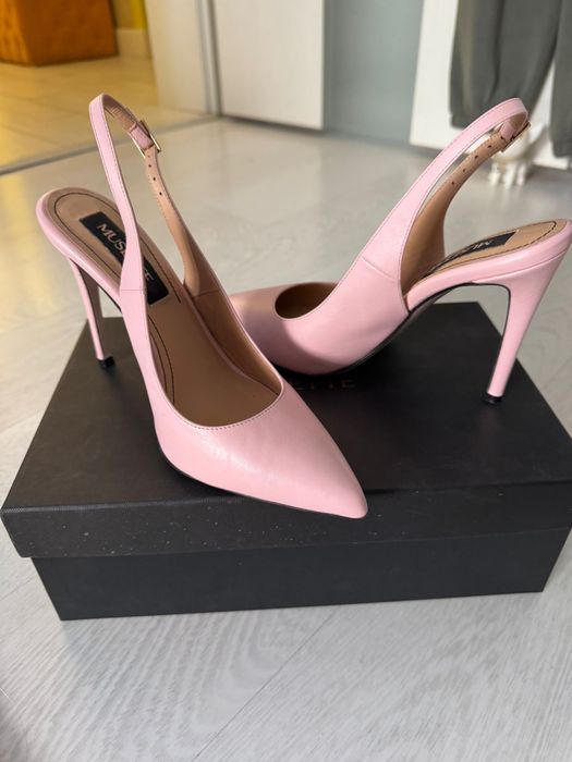 Musette, pantofi toc roz, numarul 36