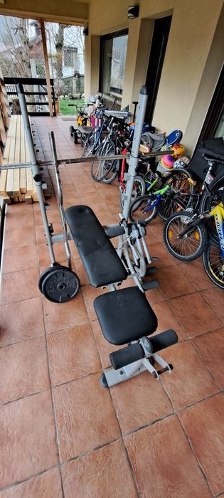 Masa de fitnes+Aparat combinat de impins greutati,abdomen,etc