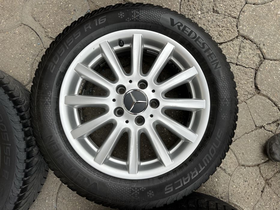 Jante aliaj 5x112mm, anvelope 205/55 R16 Mercedes, Vw, Audi, Seat, Skoda