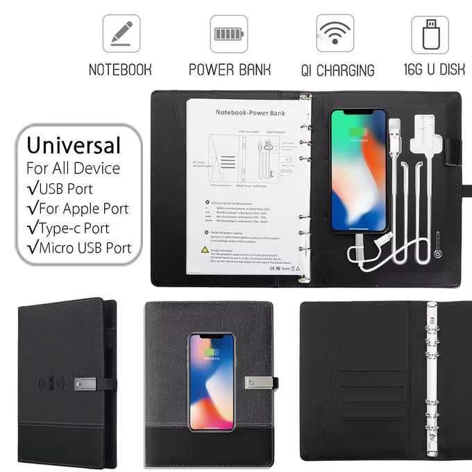 Power Bank дневник ноутбук с Power bank и USB флеш-накопитель