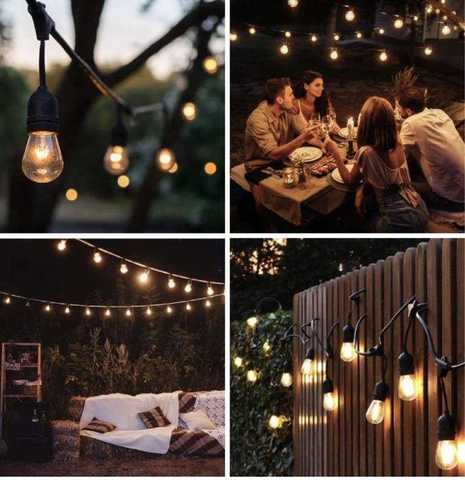 Instalatie de becuri , cu lumina calda