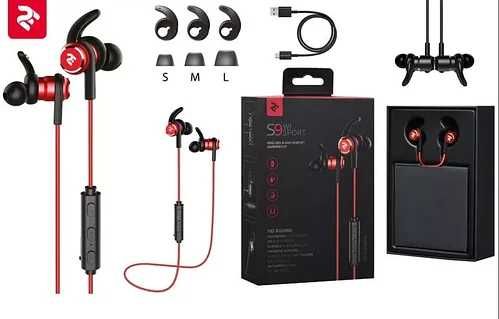 Наушники Bluetooth гарнитура 2E S9 Wisport (красный/черный)
