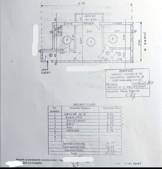 Piața Mioriței, ap. 2 camere, et.3.