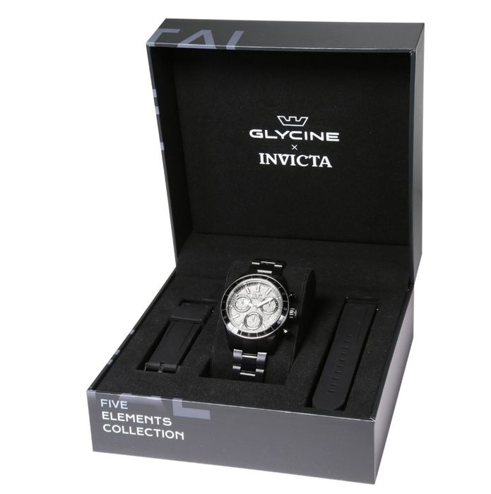 Часовник Glycine & Invicta Five Elements Swiss - Black Metal