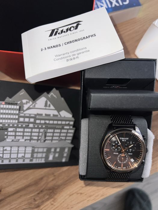Tissot PR100 Chronograph – quartz, cutie +acte
