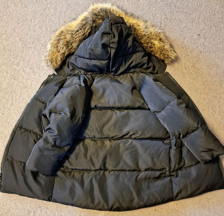 Geaca Zara gluga  blana  110/116