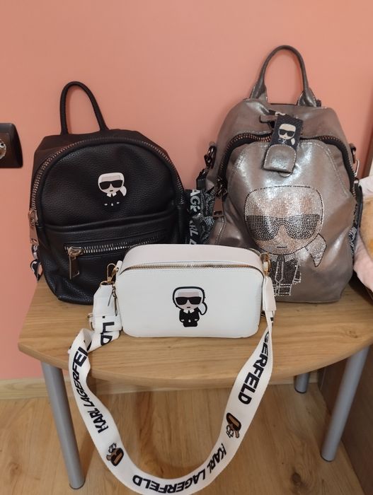 Продавам две ранички и една чанта за през рамо на Karl