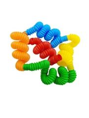 Игрушка антистресс, трубка гармошка Pop tubes, 15 см, набор из 12 шт