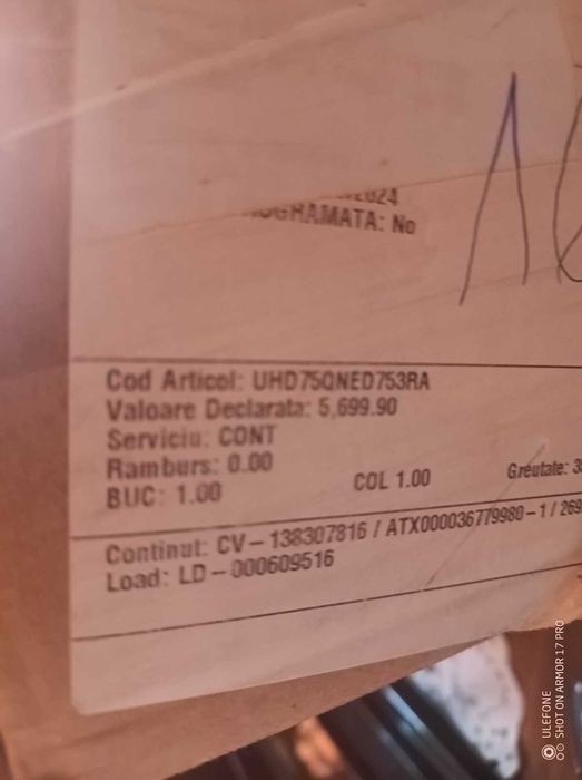 TV LG 75QNED753RA - Ecran fisurat, piese funcționale