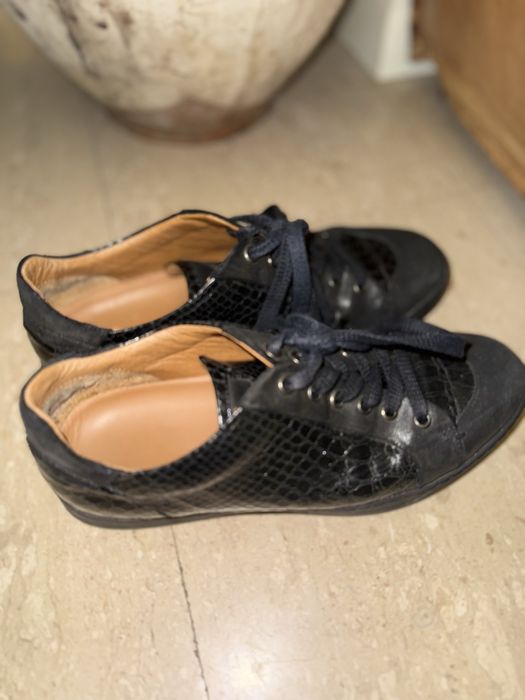 Adidasi/ pantaofi negrii musette piele eleganti