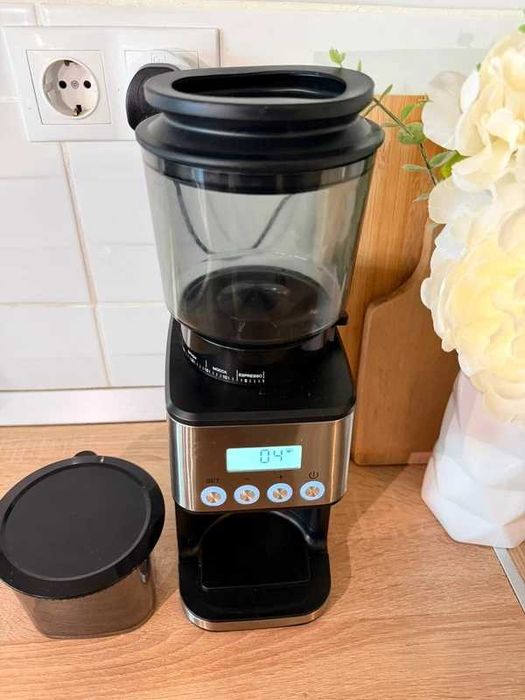 Rasnita electrica pentru cafea Homtone, 51 niveluri de macinare, 50g