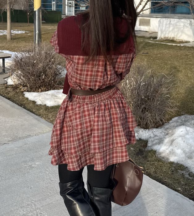 Повседневное платье + ремешок + омбанка кофта