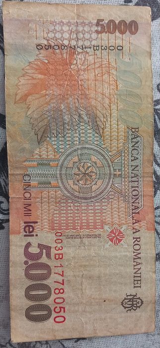 Bacnota 5000 de lei 1998
