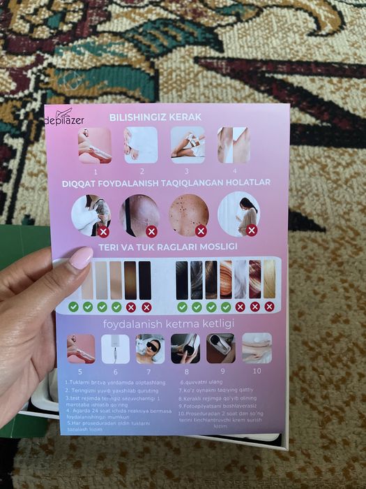 Lazerni epilatsiya uchun aparat ( ortiqcha tuklarni yòqotish uchun)