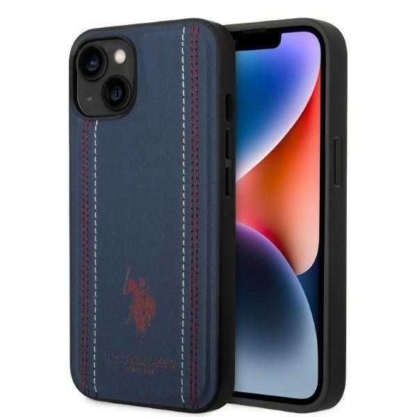 Гръб U.S. Polo Assn Leather Stitch за iPhone 14, 14 Pro, 14 Pro Max