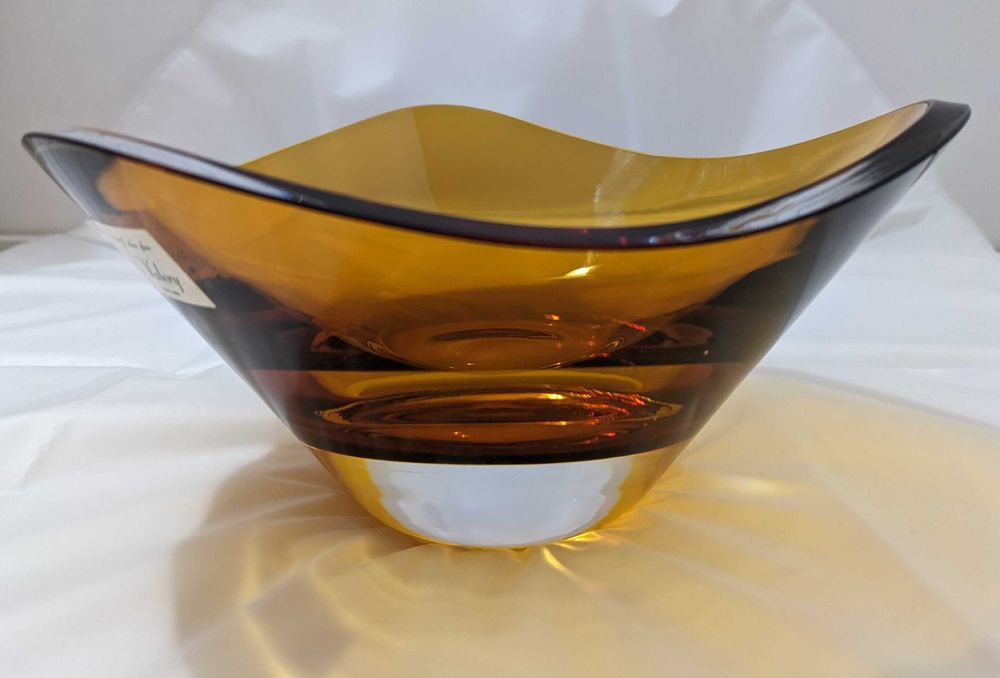 Bol sticlă Valery Silver, handmade Turcia, stil Mid-Century Modern