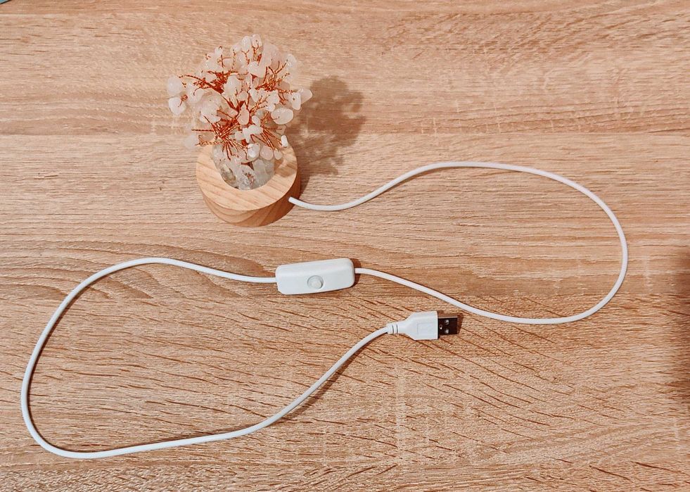 Lampă cu cristale de cuarț roz și transparent