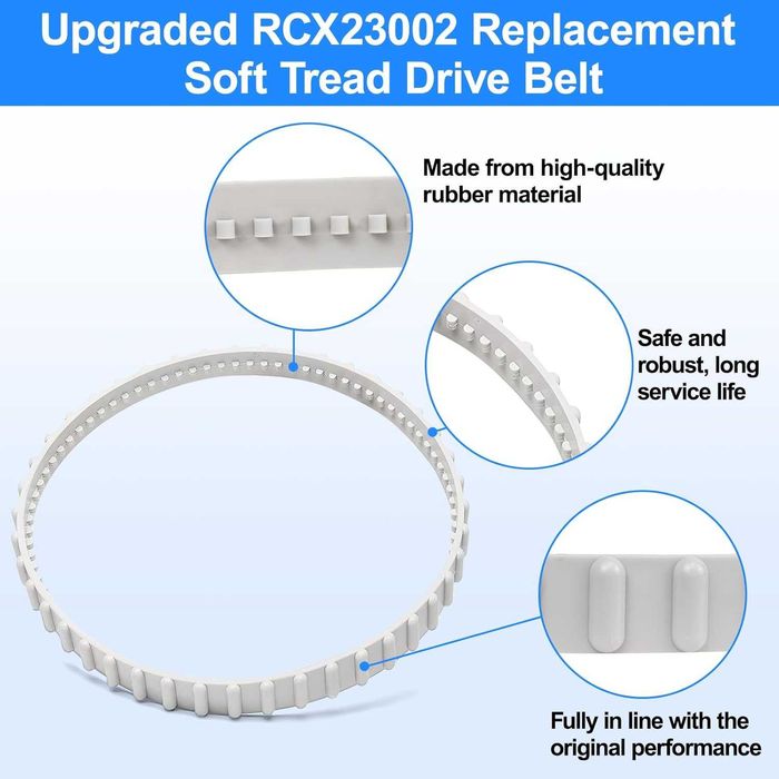 2 броя RCX23002 гумени задвижващи ремъци за прахосмукачка за басейн
