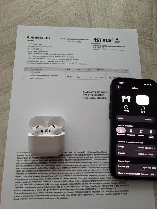 AirPods 4 ANC funcții valabile