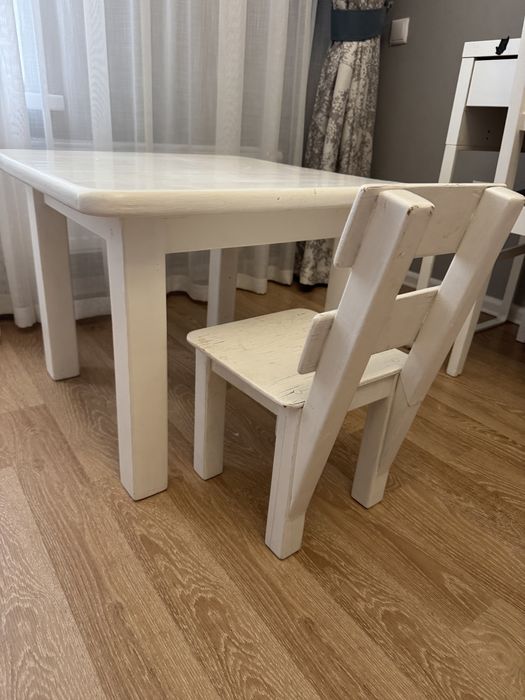 Детский деревянный стол со стульчиком IKEA