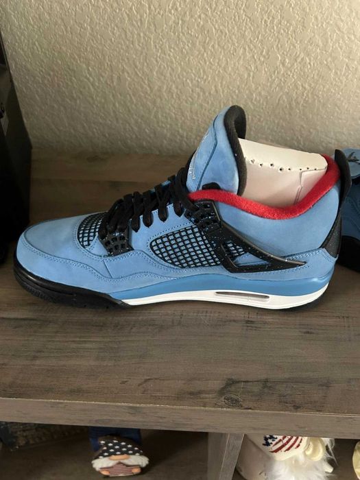 Sneakers Jordan4 Travis Scott x Cactus Jack cu eticheta (nu Nike, Gucci, Adidas, Balenciaga)