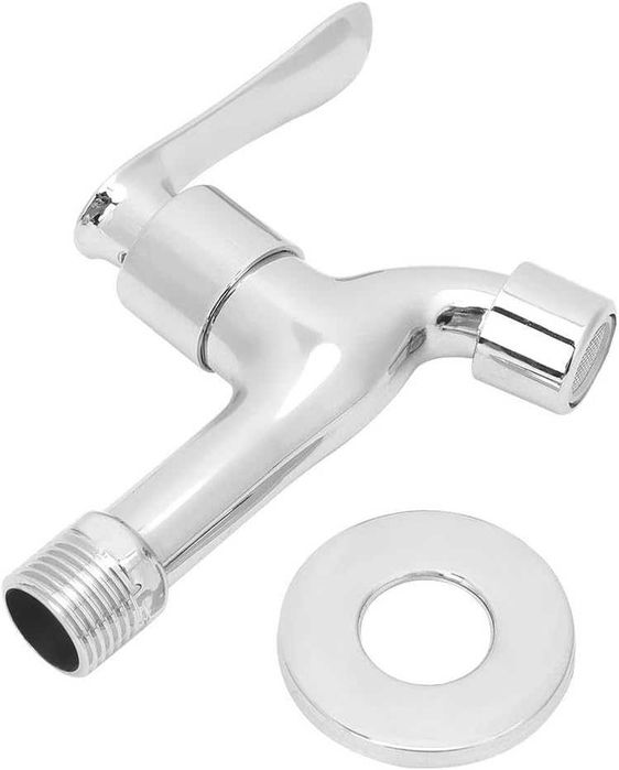 НОВ! Стенен спирателен кран за градина и балкон G1/2 – хромиран