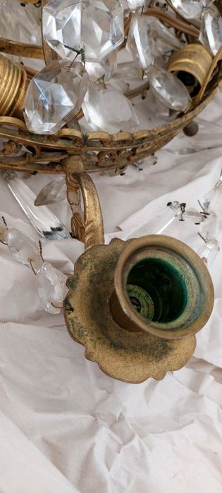 Кристален полилей, шведски антикварен, 1900г