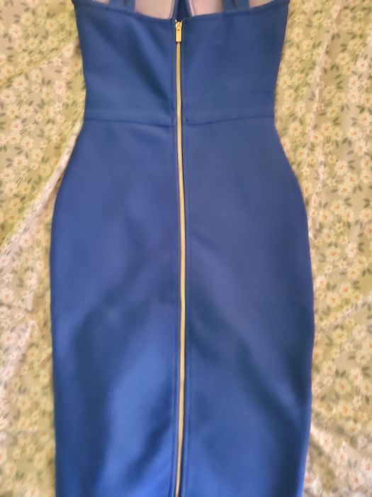 Синя официална рокля