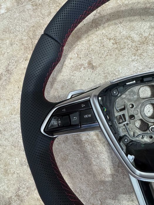 Volan Audi RS Tesit RS6 RS7 C8 Piele Perforata butoane padele RS