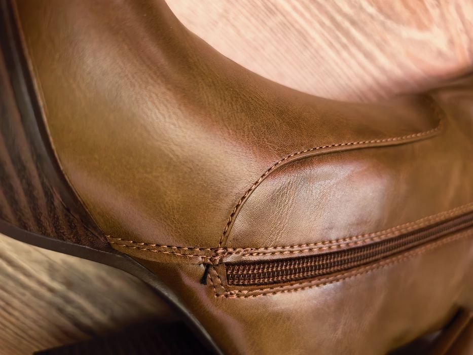 Botine Balada 7252 18 khaki maro toc gros platforma marimea 37 cu cutie
