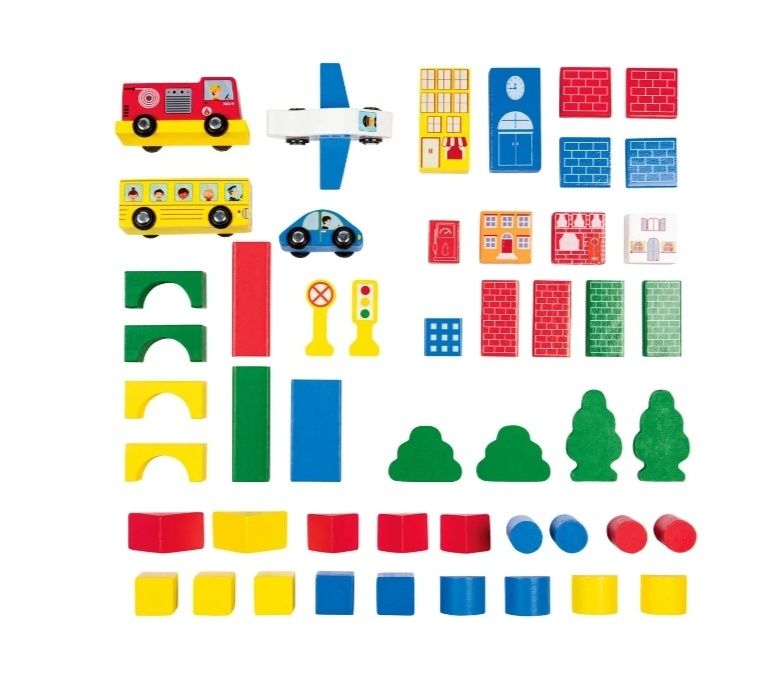 Конструктор дървени блокчета различни модели