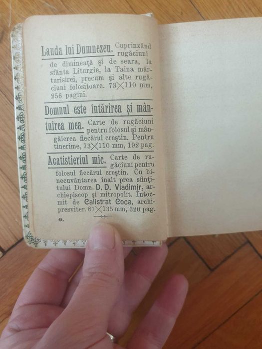 Carte de rugăciuni veche de peste 100 de ani !